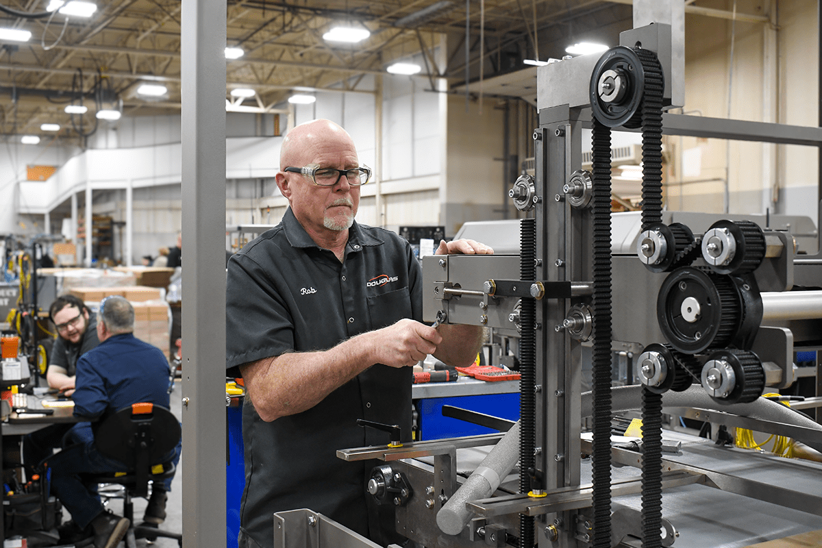 Man working on a machine