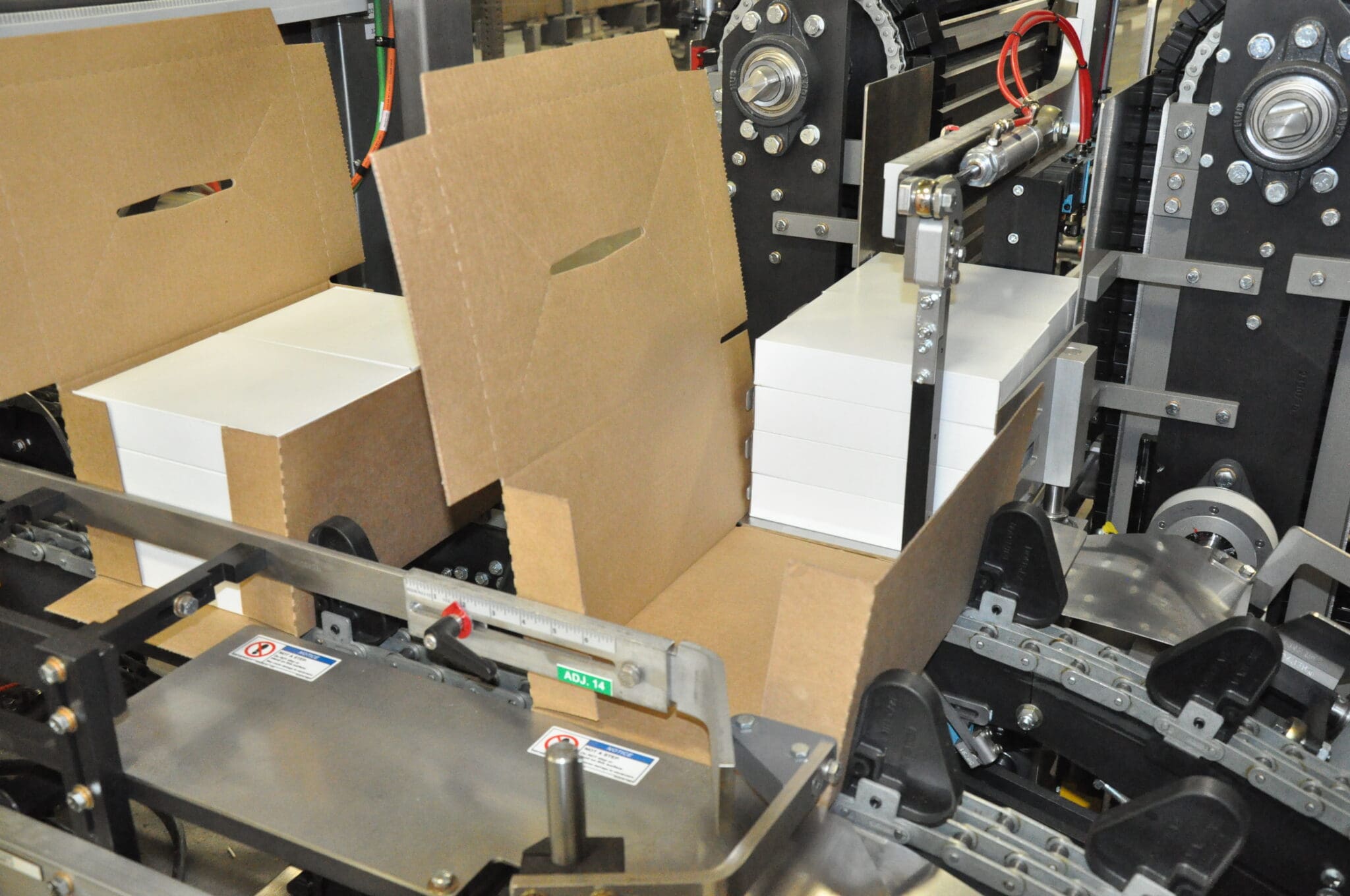 Cartons Being Loaded Into a Case
