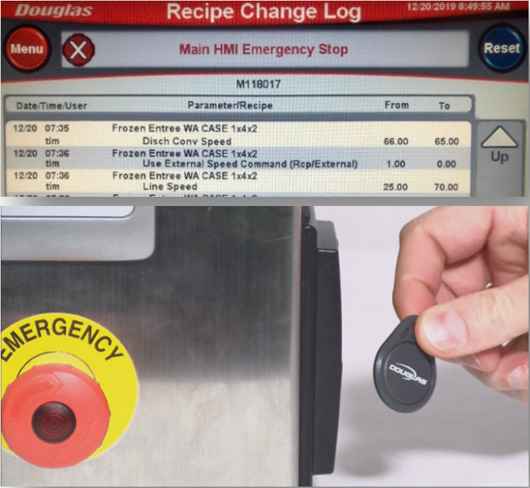 Parameter Change Tracking and RFID Login