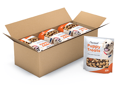 Pet Food Pouches in a Case