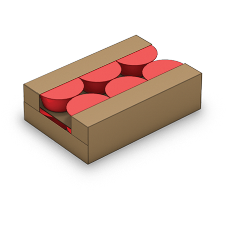 Harness style case cups