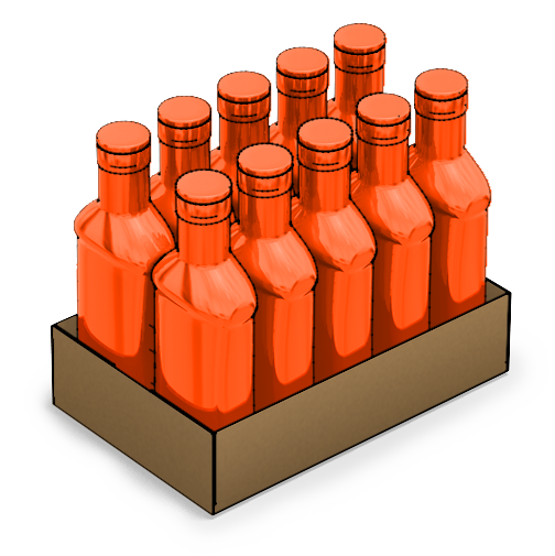 Horizonal Load Tray 10-count bottles