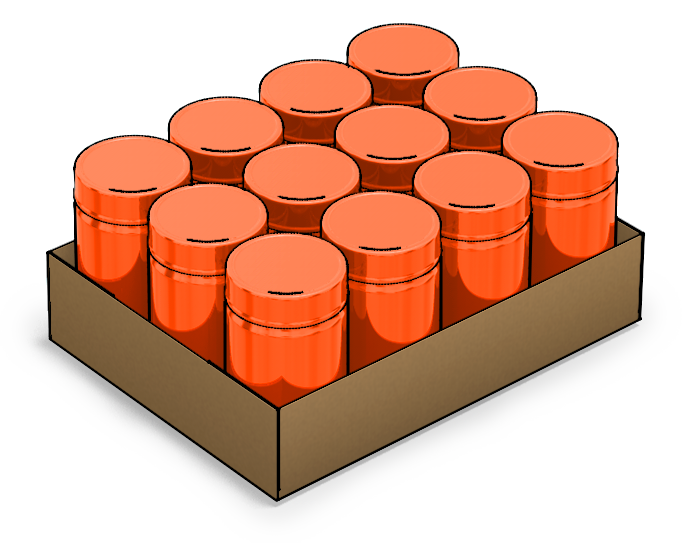 Horizontal Load Tray 12-count canister